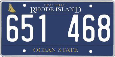 RI license plate 651468