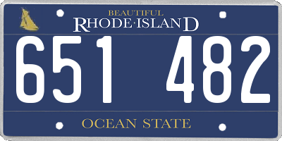 RI license plate 651482