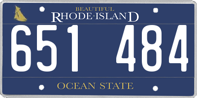 RI license plate 651484