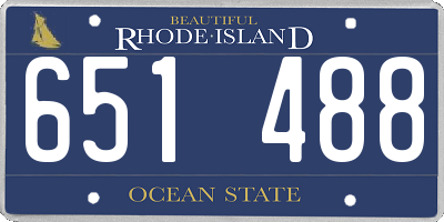RI license plate 651488