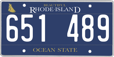 RI license plate 651489