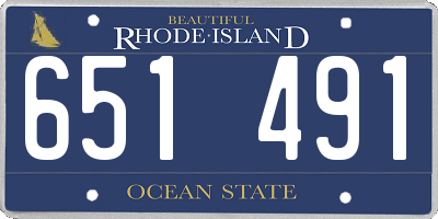 RI license plate 651491