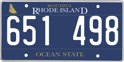 RI license plate 651498