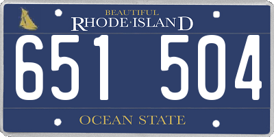 RI license plate 651504