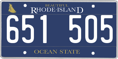 RI license plate 651505