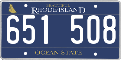 RI license plate 651508