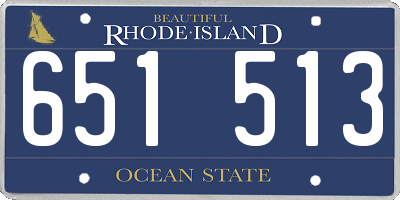 RI license plate 651513