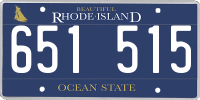 RI license plate 651515
