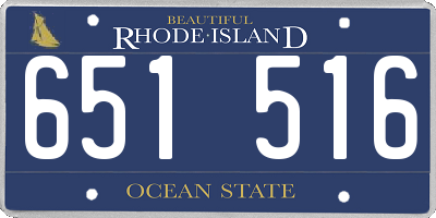 RI license plate 651516