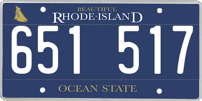 RI license plate 651517