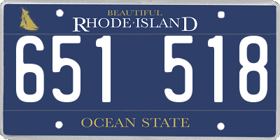 RI license plate 651518