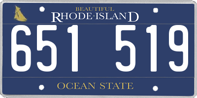 RI license plate 651519