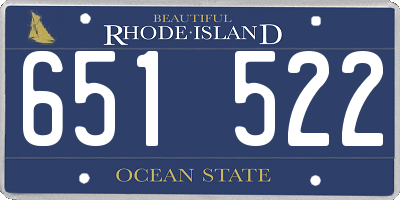RI license plate 651522