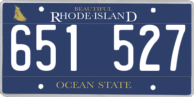 RI license plate 651527