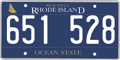 RI license plate 651528