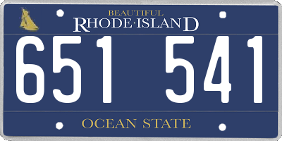 RI license plate 651541