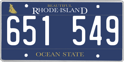 RI license plate 651549