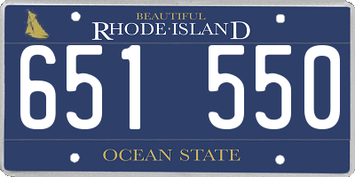RI license plate 651550