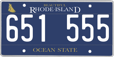 RI license plate 651555