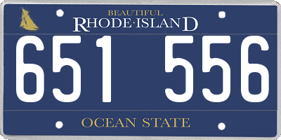 RI license plate 651556