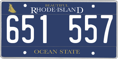 RI license plate 651557