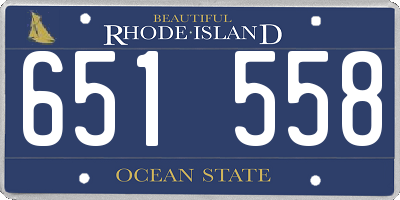 RI license plate 651558
