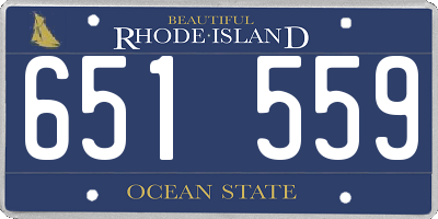 RI license plate 651559