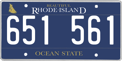 RI license plate 651561