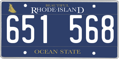 RI license plate 651568
