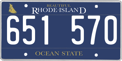RI license plate 651570