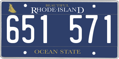 RI license plate 651571
