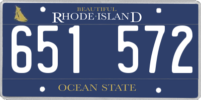 RI license plate 651572