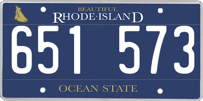 RI license plate 651573
