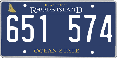 RI license plate 651574