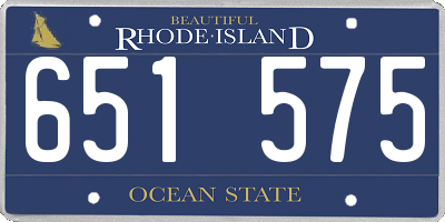 RI license plate 651575