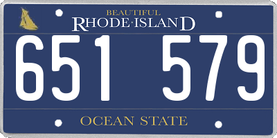 RI license plate 651579