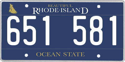 RI license plate 651581