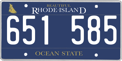 RI license plate 651585