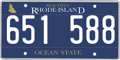 RI license plate 651588