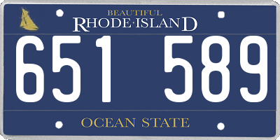 RI license plate 651589