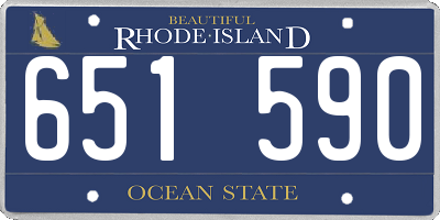 RI license plate 651590