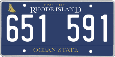 RI license plate 651591