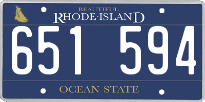 RI license plate 651594