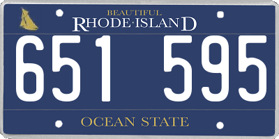 RI license plate 651595