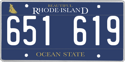 RI license plate 651619