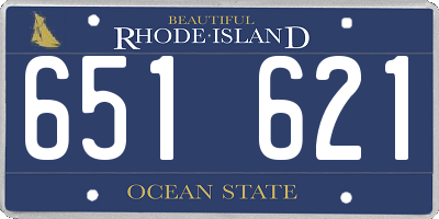 RI license plate 651621