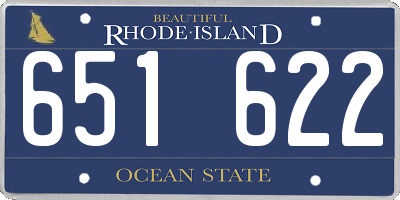 RI license plate 651622