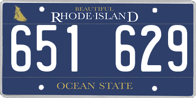 RI license plate 651629