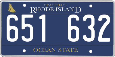 RI license plate 651632