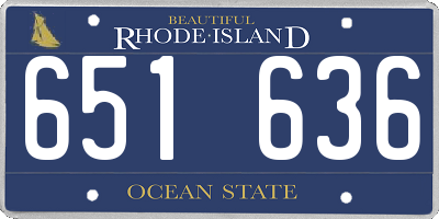 RI license plate 651636